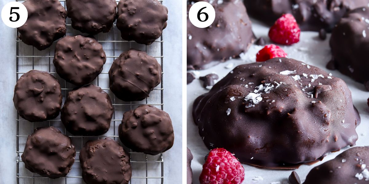 Tasty Raspberry Cottage Cheese Chocolate Clusters Steps 5-6