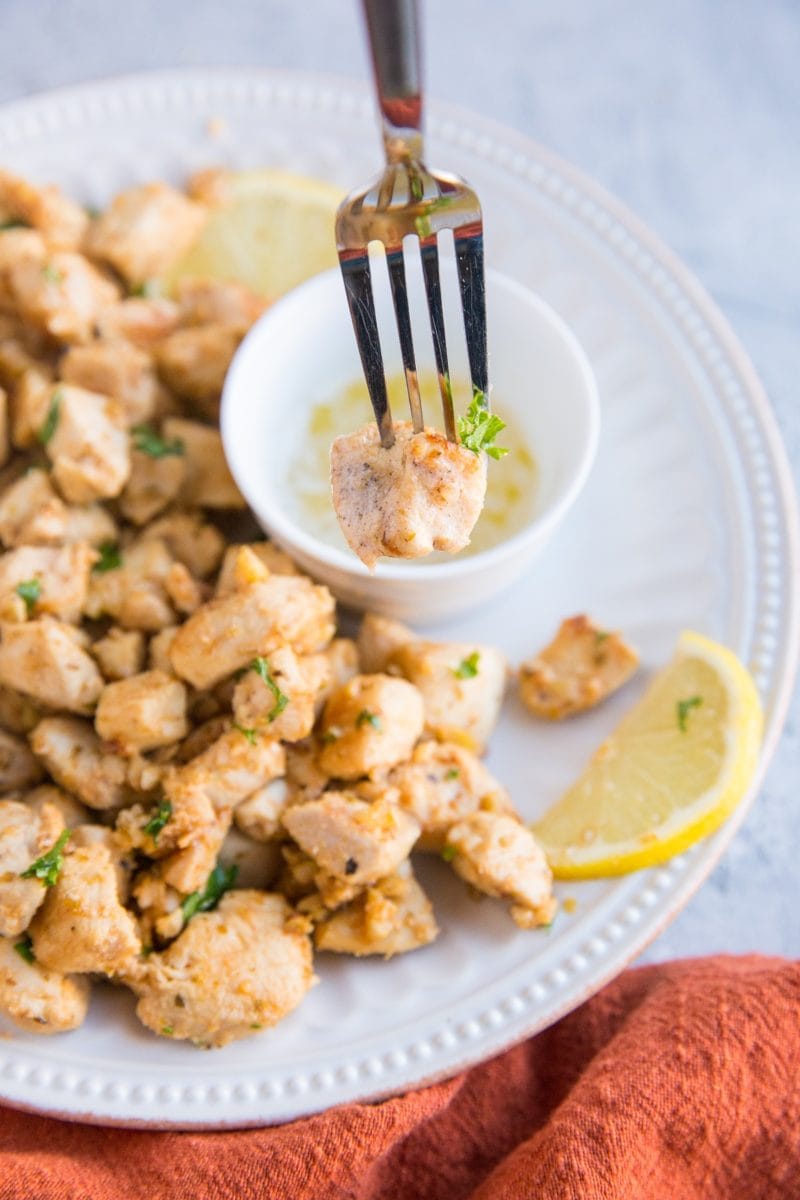 Lemon Garlic Chicken Bites