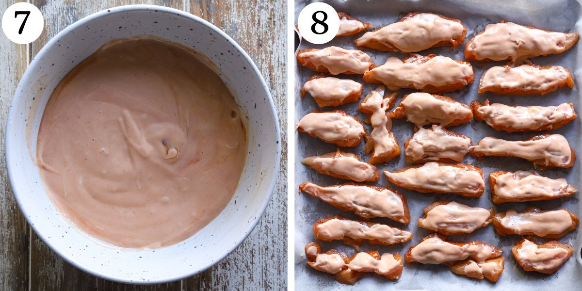 Savory Bang Bang Chicken Bowls Steps 7-8