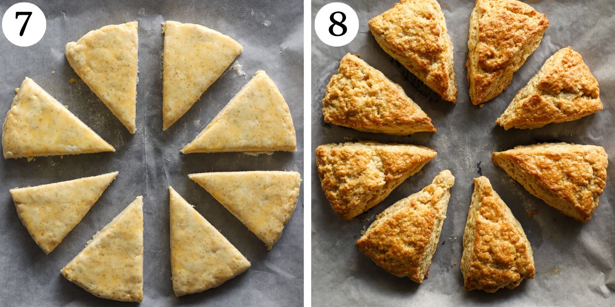 Yummy Lemon Ginger Cottage Cheese Scones Steps 7-8