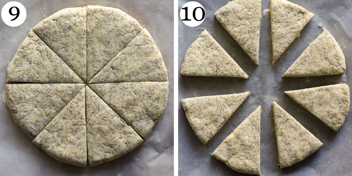 Mouthwatering Lemon Poppy Seed Cottage Cheese Scones Steps 9-10