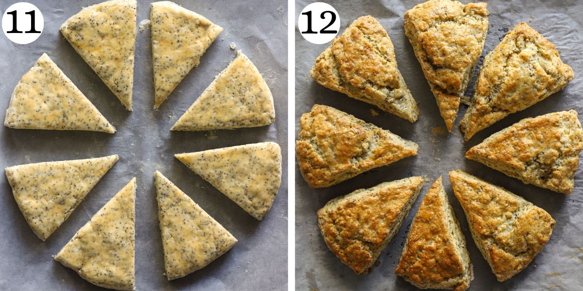 Satisfying Lemon Poppy Seed Cottage Cheese Scones Steps 11-12