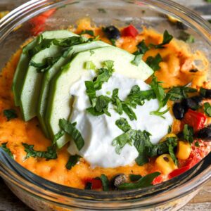 Cottage Cheese Chicken Enchilada Bowls