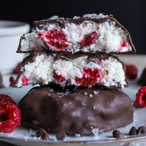 Raspberry Cottage Cheese Chocolate Clusters