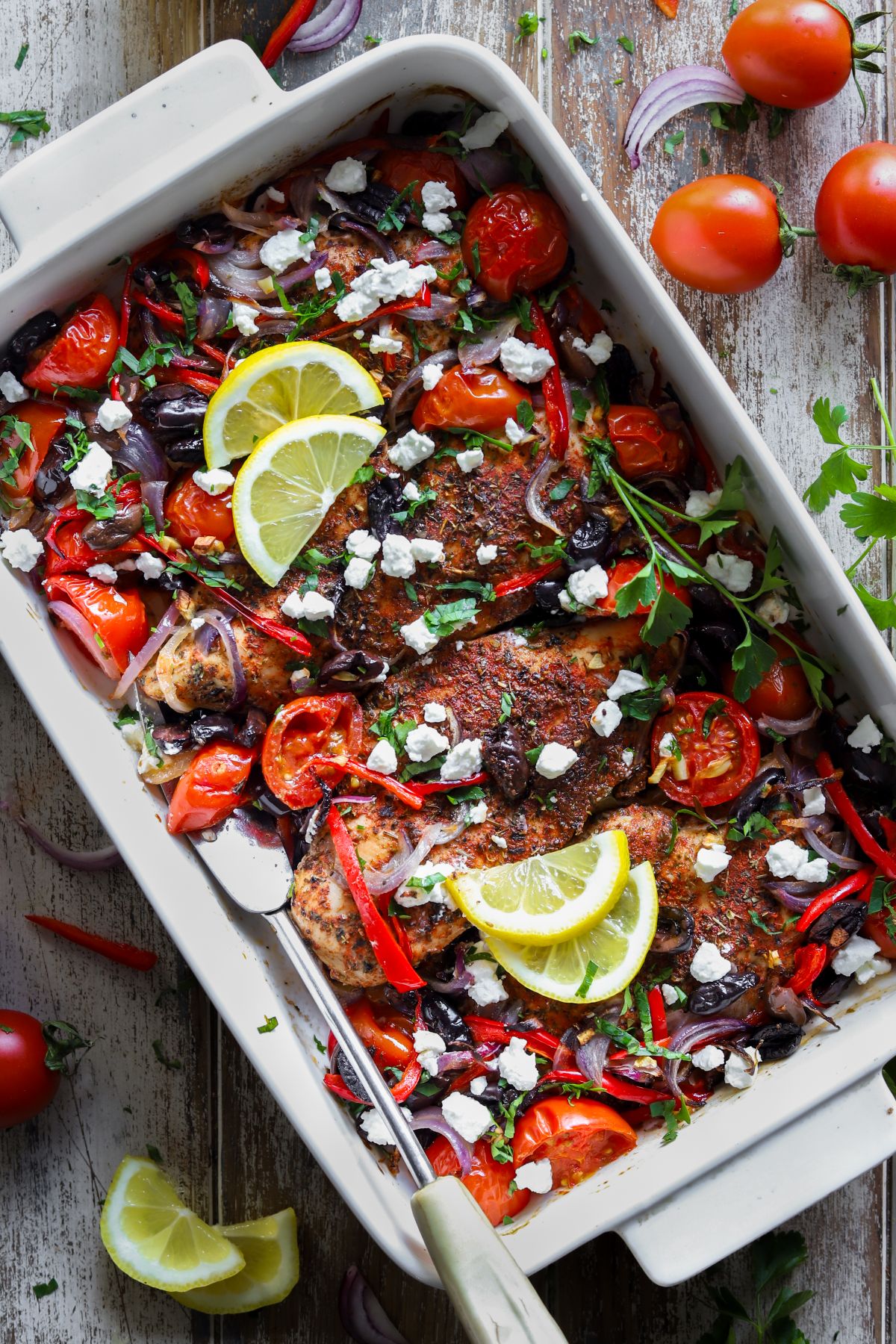 Healthy Mediterranean Chicken Bake