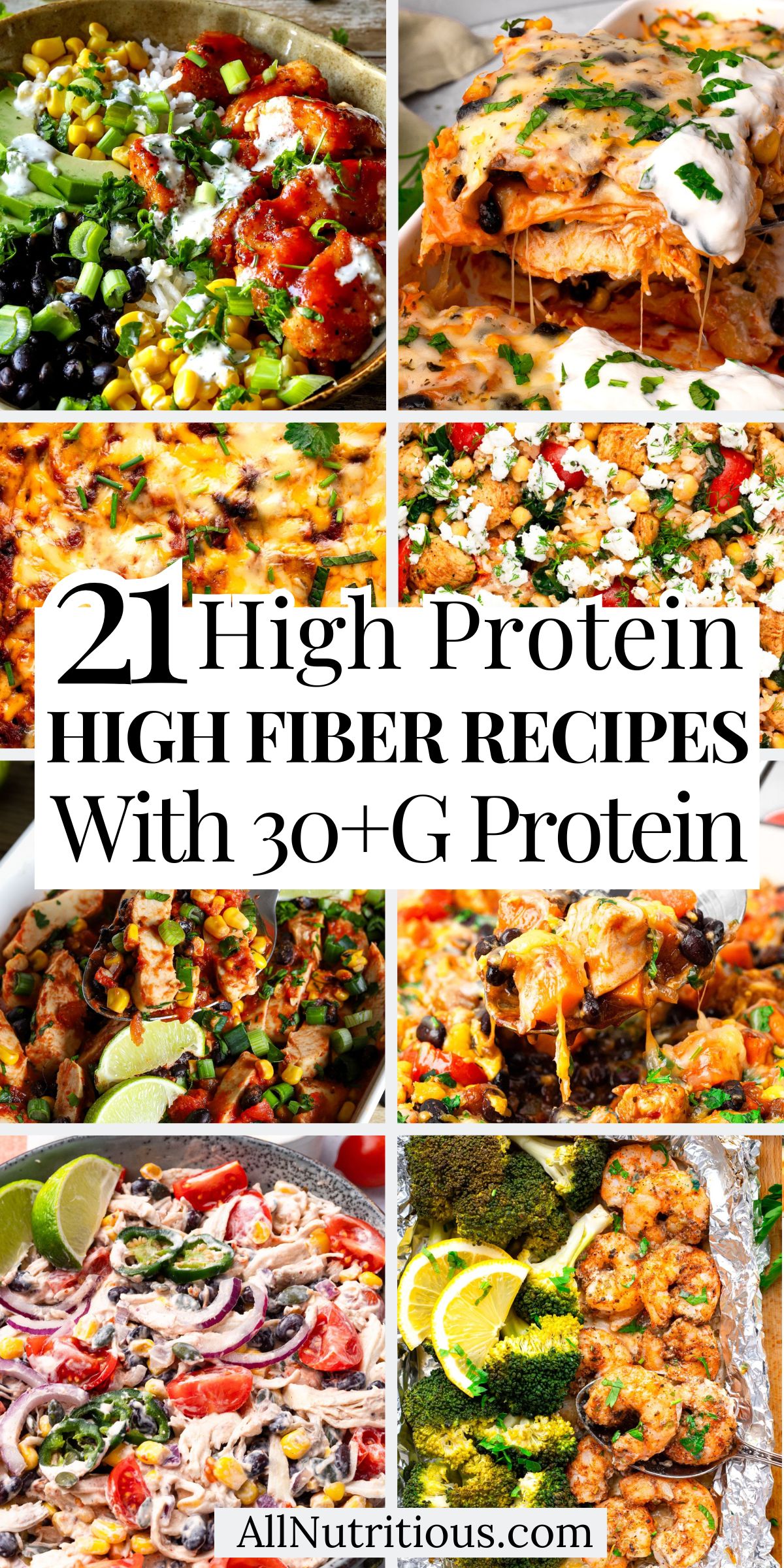21 High Protein High Fiber Recipes with 30+ Grams Protein