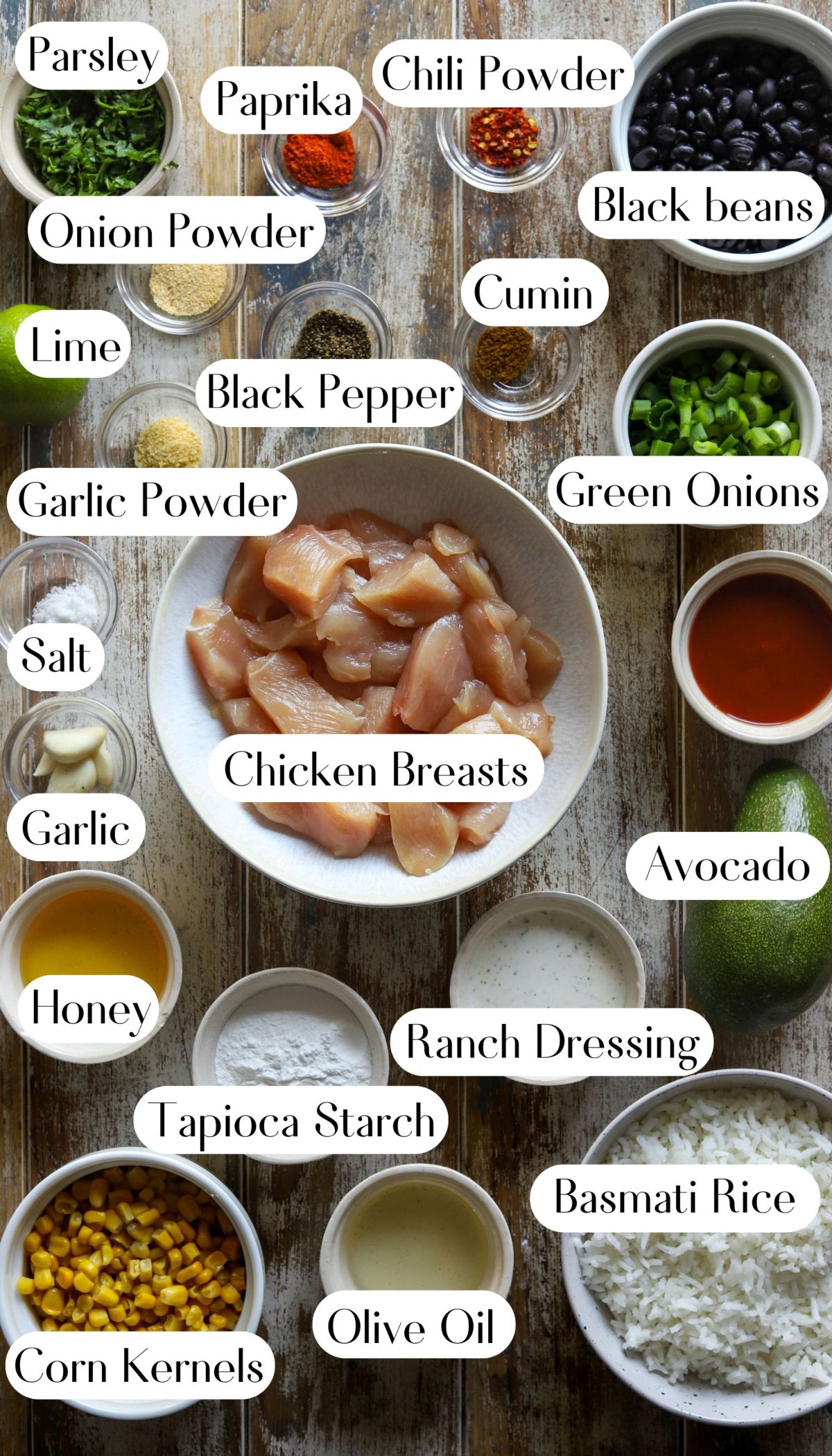 Delectable Buffalo Chicken Bowls Ingredients