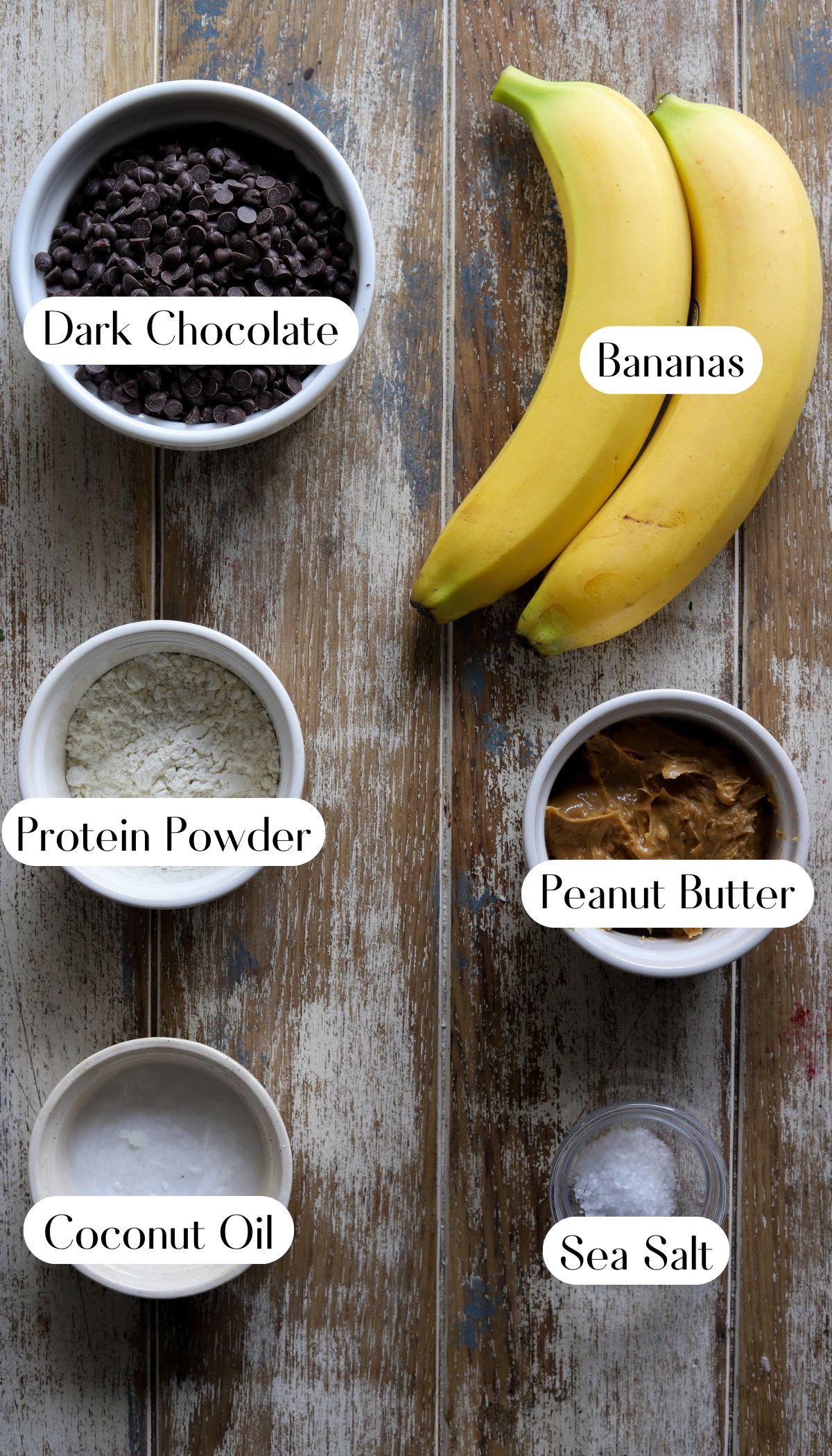 Delectable Protein Banana Chocolate Bites Ingredients