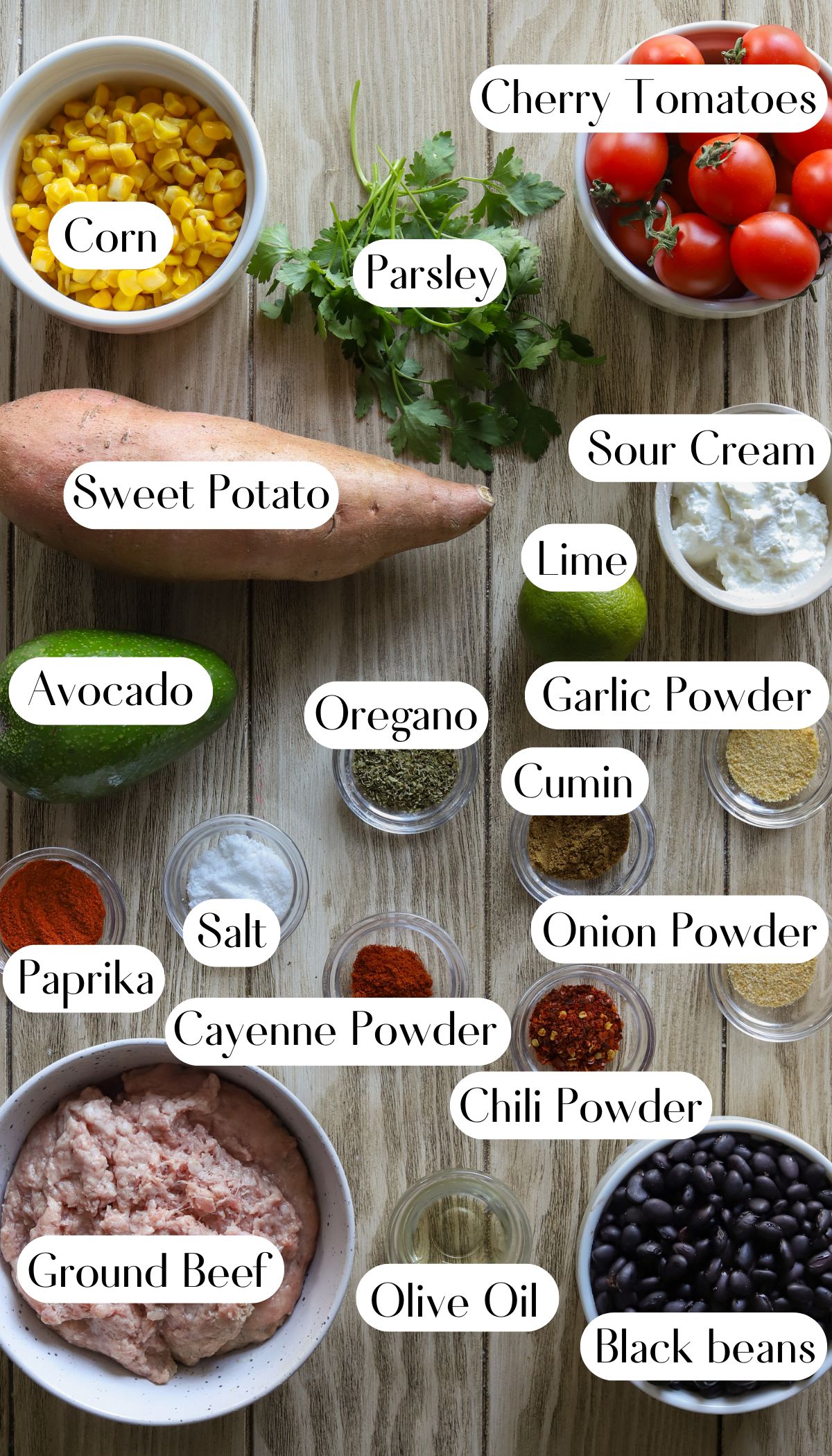 Delectable Sweet Potato Taco Bowls Ingredients