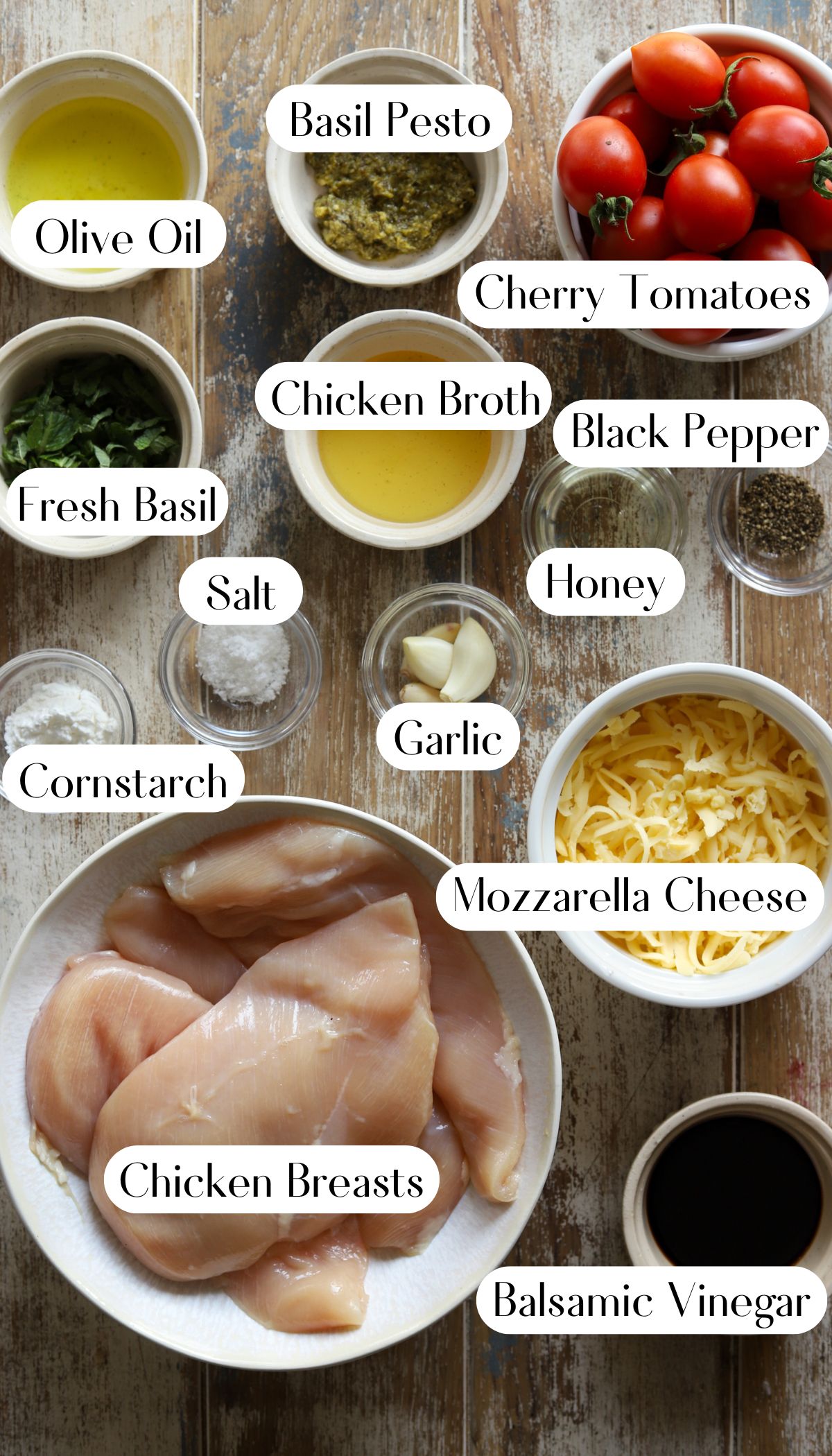 Delicious Caprese Chicken Bake Ingredients