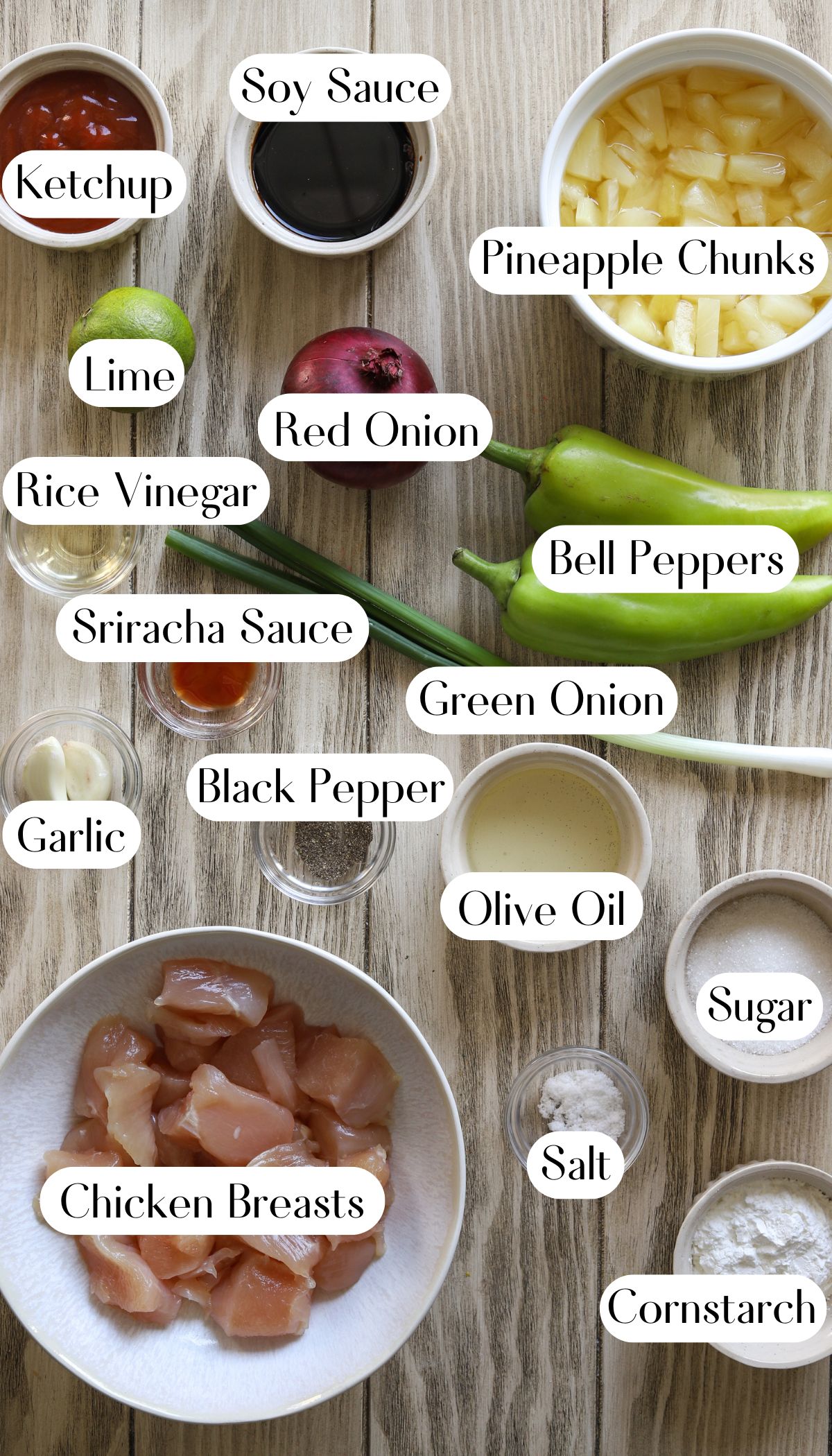 Savory Crockpot Hawaiian Chicken Ingredients