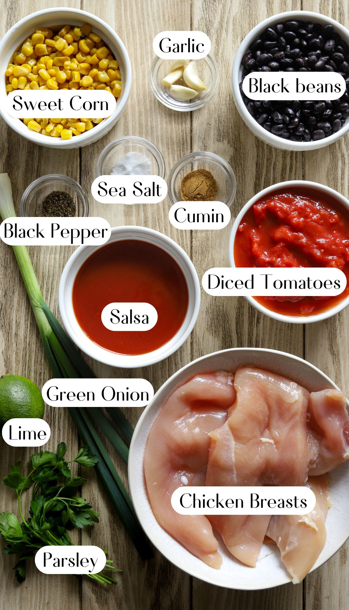 Tasty Salsa Chicken Bake Ingredients