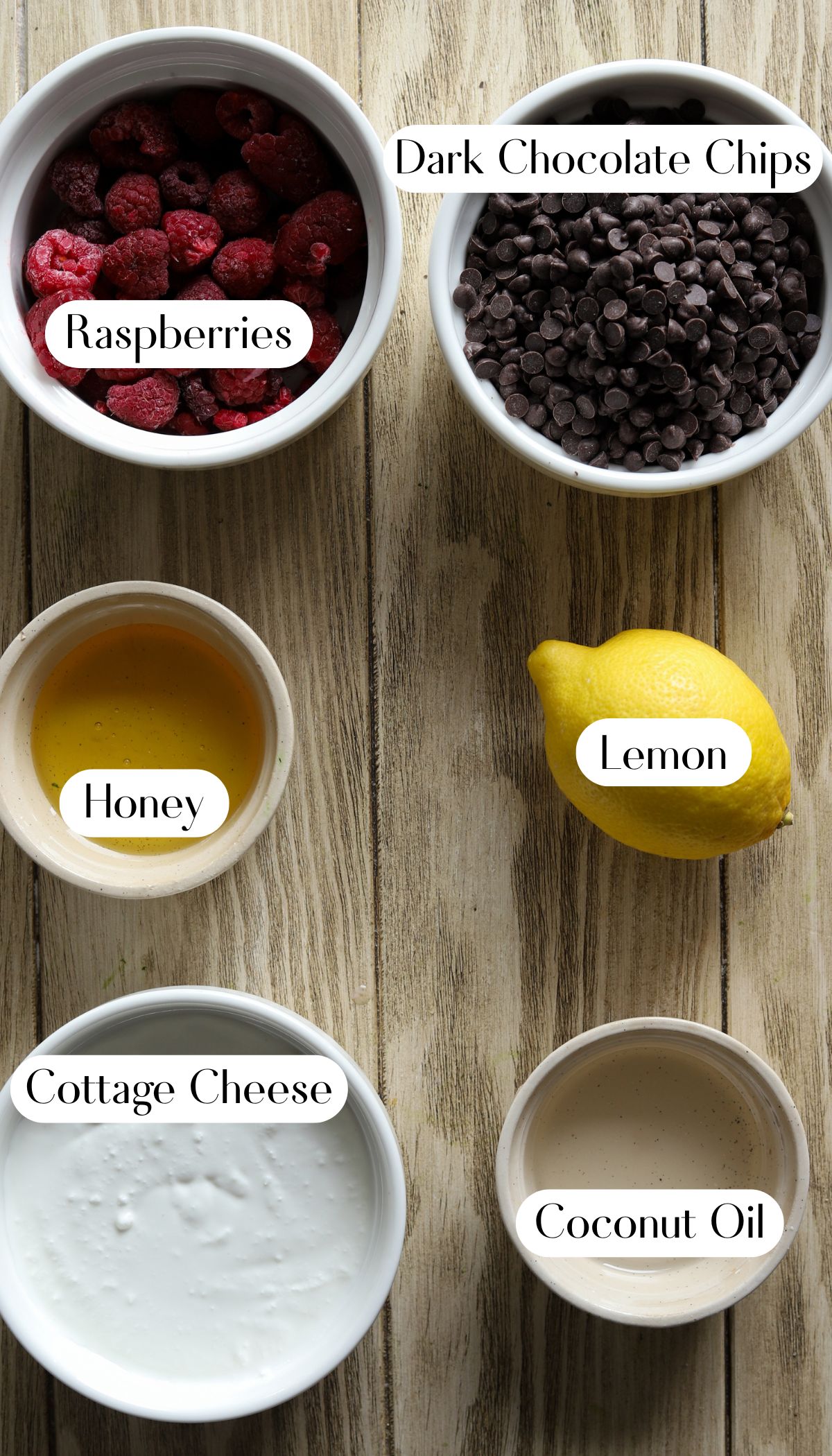 Yummy Raspberry Lemon Cottage Cheese Chocolate Clusters Ingredients