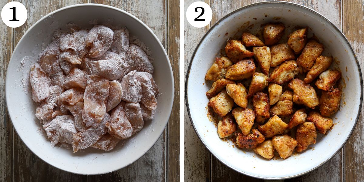 Healthy Buffalo Chicken Bowls Steps 1-2