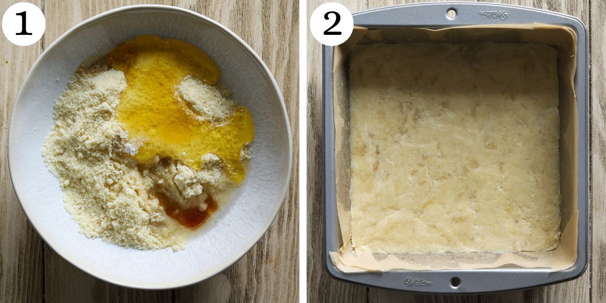 Healthy Lemon Bars Steps 1-2