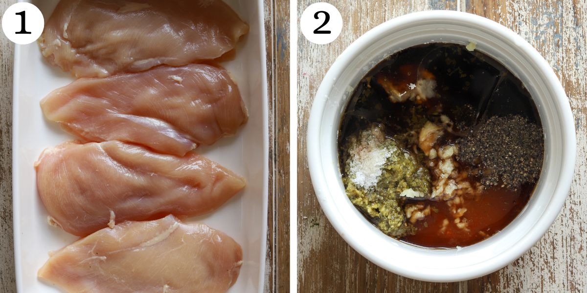 Nutritious Caprese Chicken Bake Steps 1-2