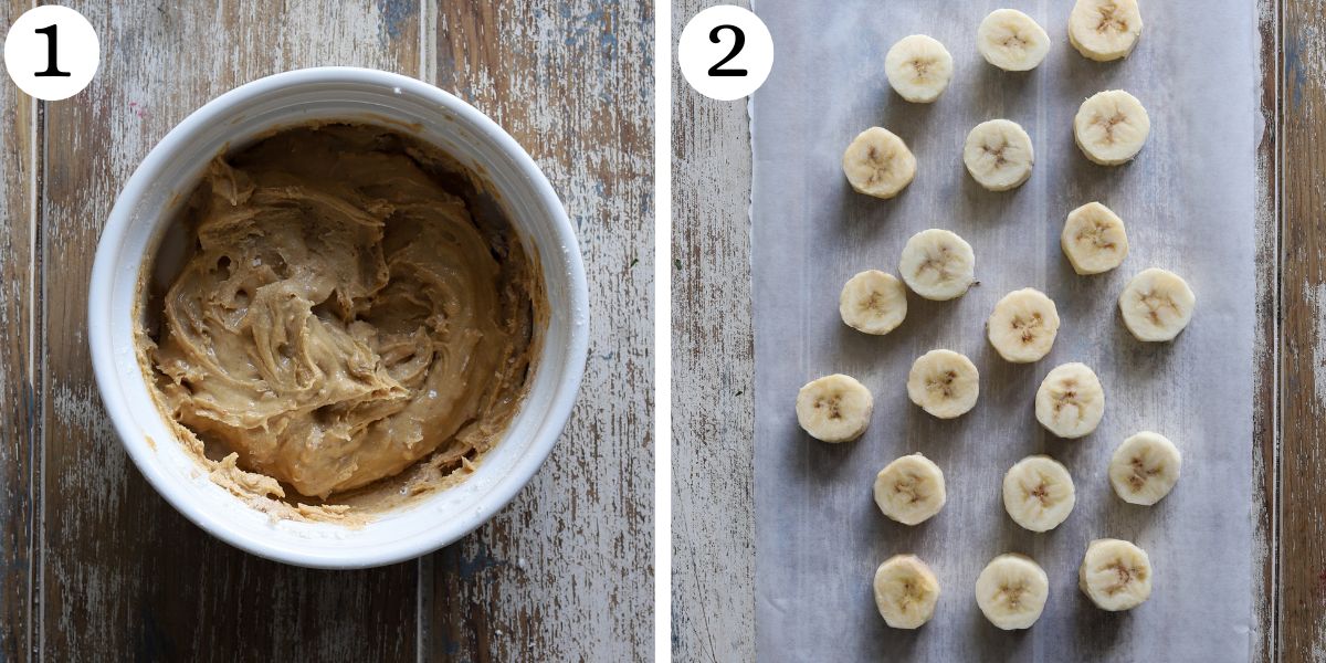 Tasty Frozen Protein Banana Chocolate Bites Steps 1-2