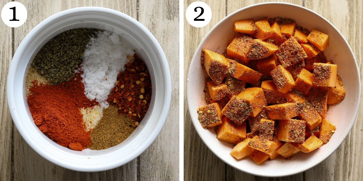 Yummy Sweet Potato Taco Bowls Steps 1-2