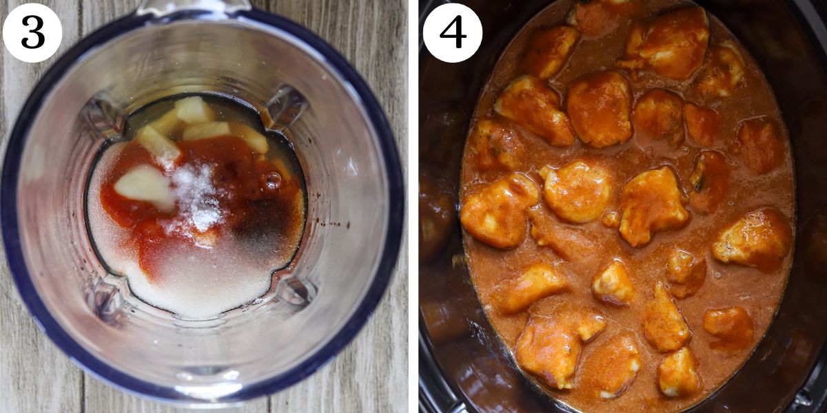 Delicious Crockpot Hawaiian Chicken Steps 3-4
