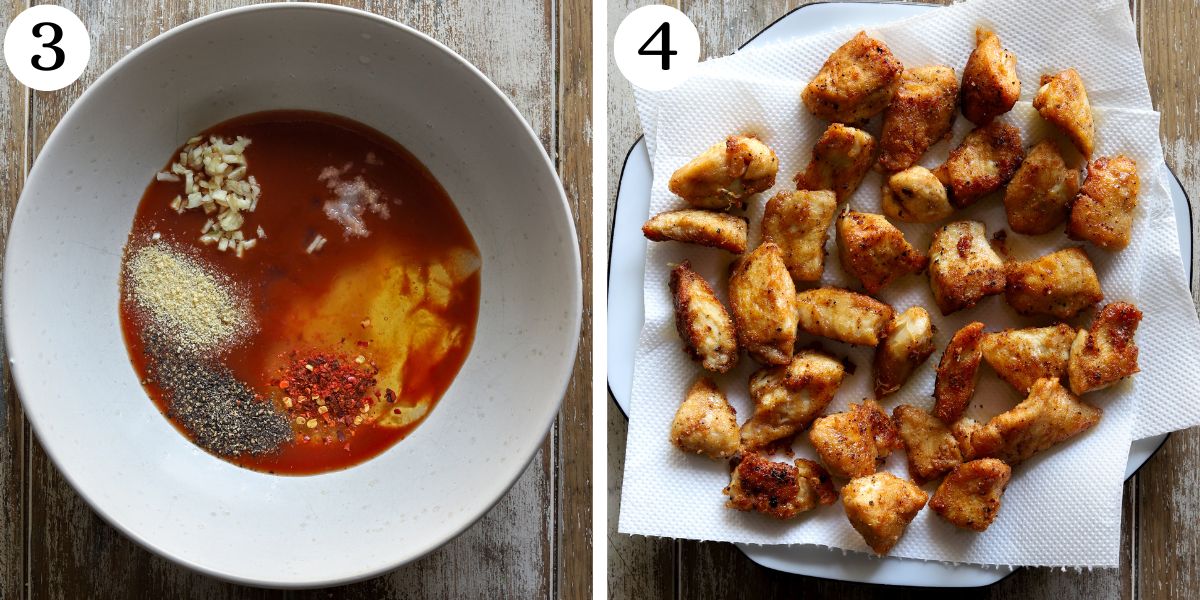 Easy Buffalo Chicken Bowls Steps 3-4