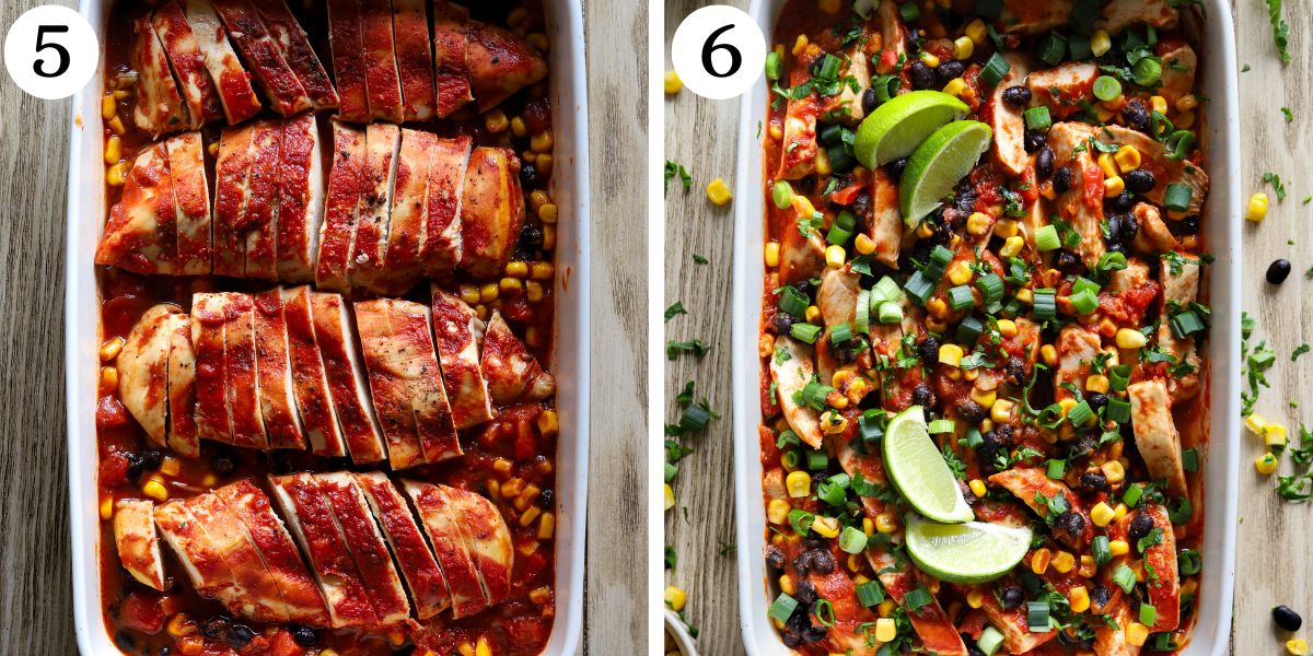 Mouthwatering Salsa Chicken Bake Steps 5-6
