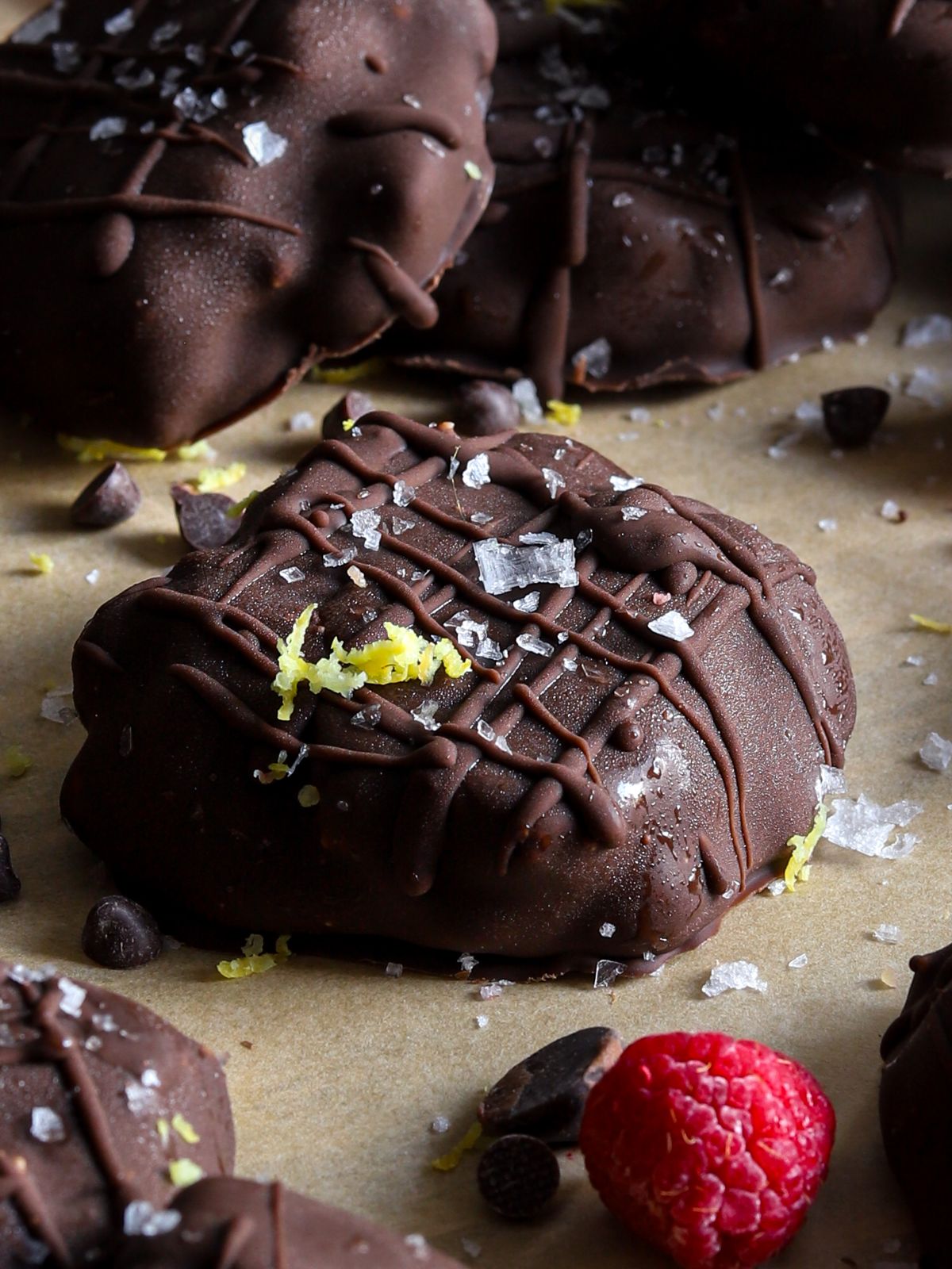 Easy Raspberry Lemon Cottage Cheese Chocolate Clusters