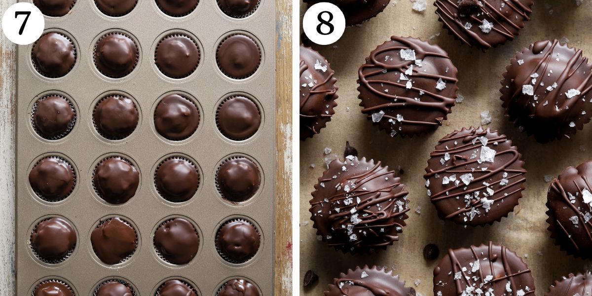 Satisfying Protein Banana Chocolate Bites Steps 7-8