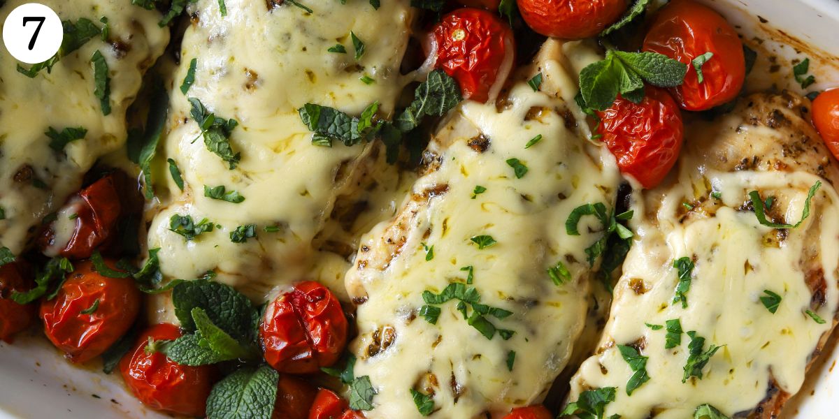 Savory Caprese Chicken Bake Steps 7
