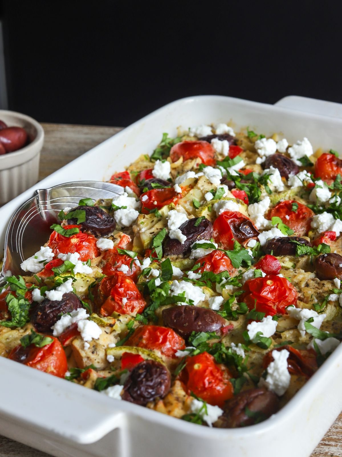 Nutritious Greek Chicken Orzo Bake