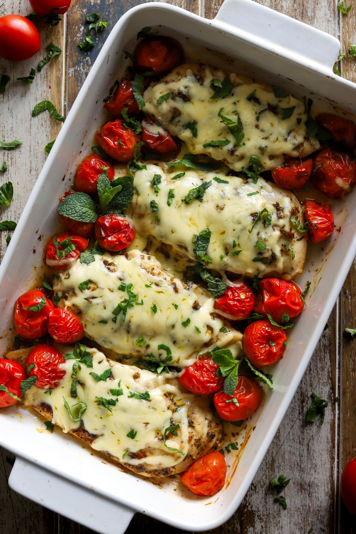 Delectable Caprese Chicken Bake