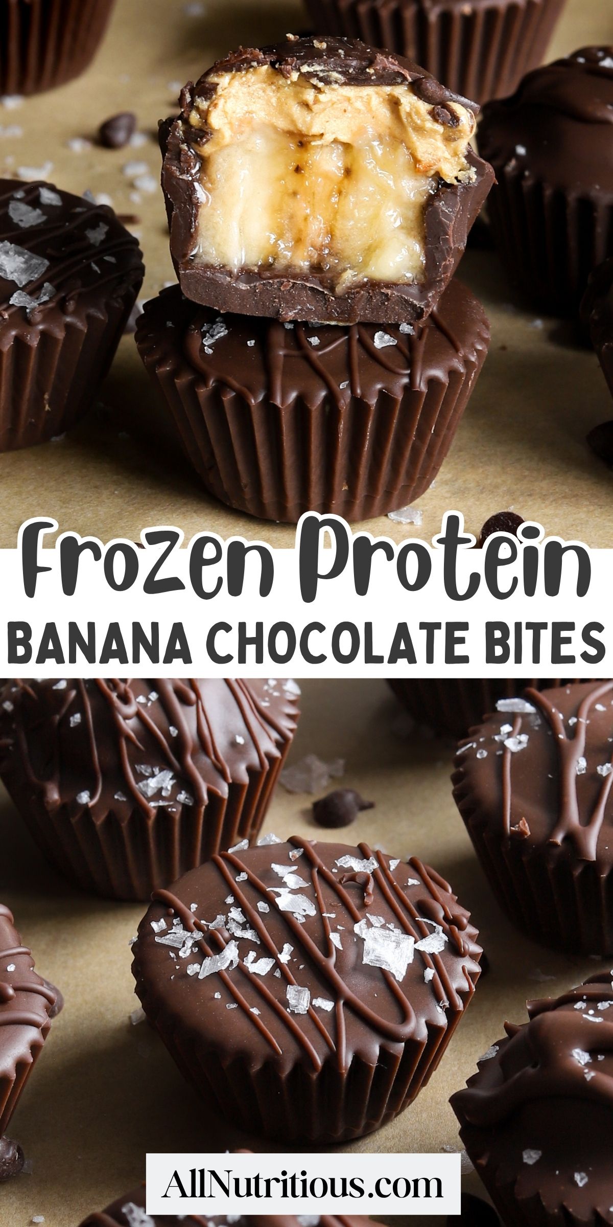 Frozen Protein Banana Chocolate Bites