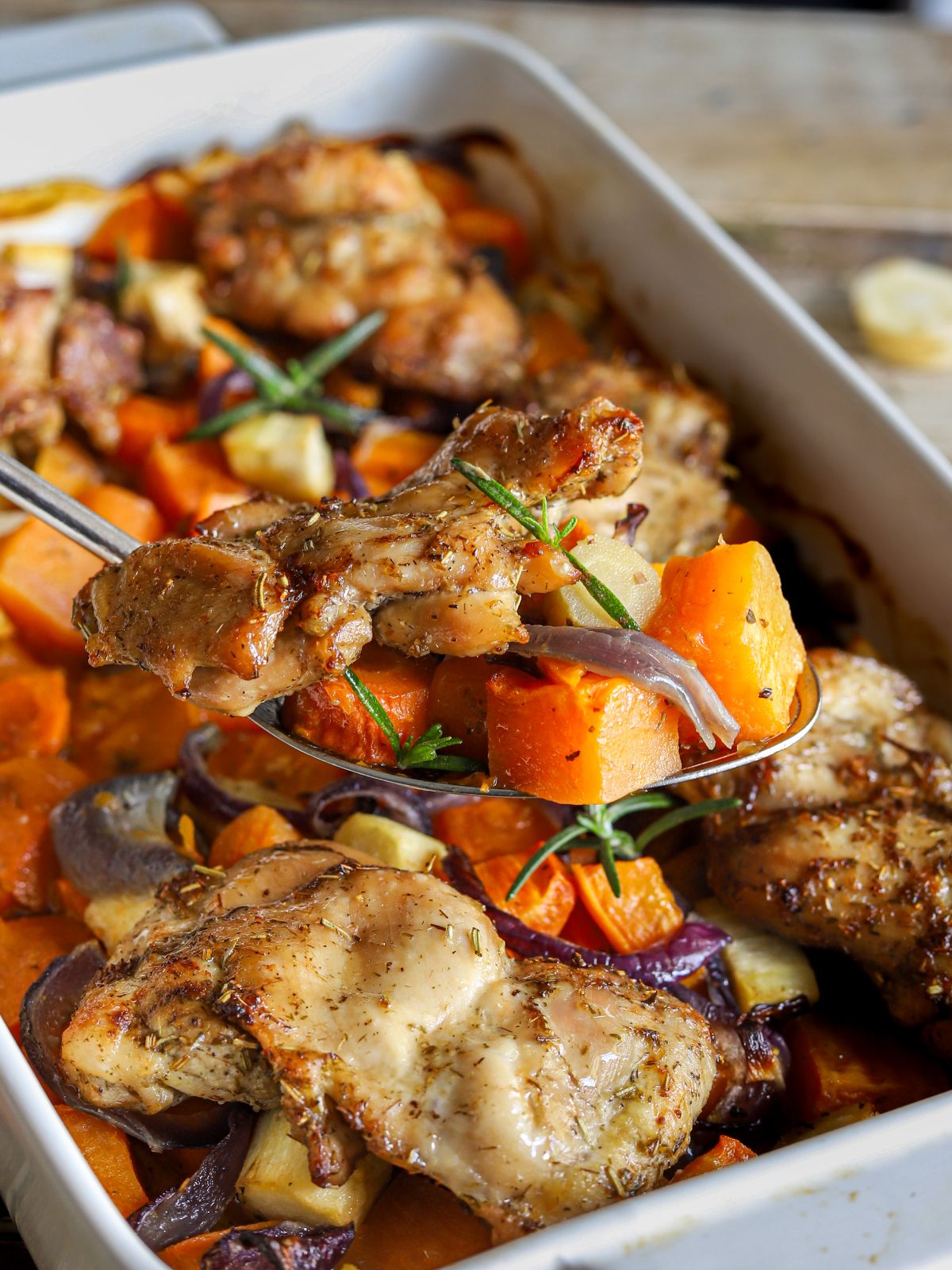 Balsamic Chicken with Root Veggies