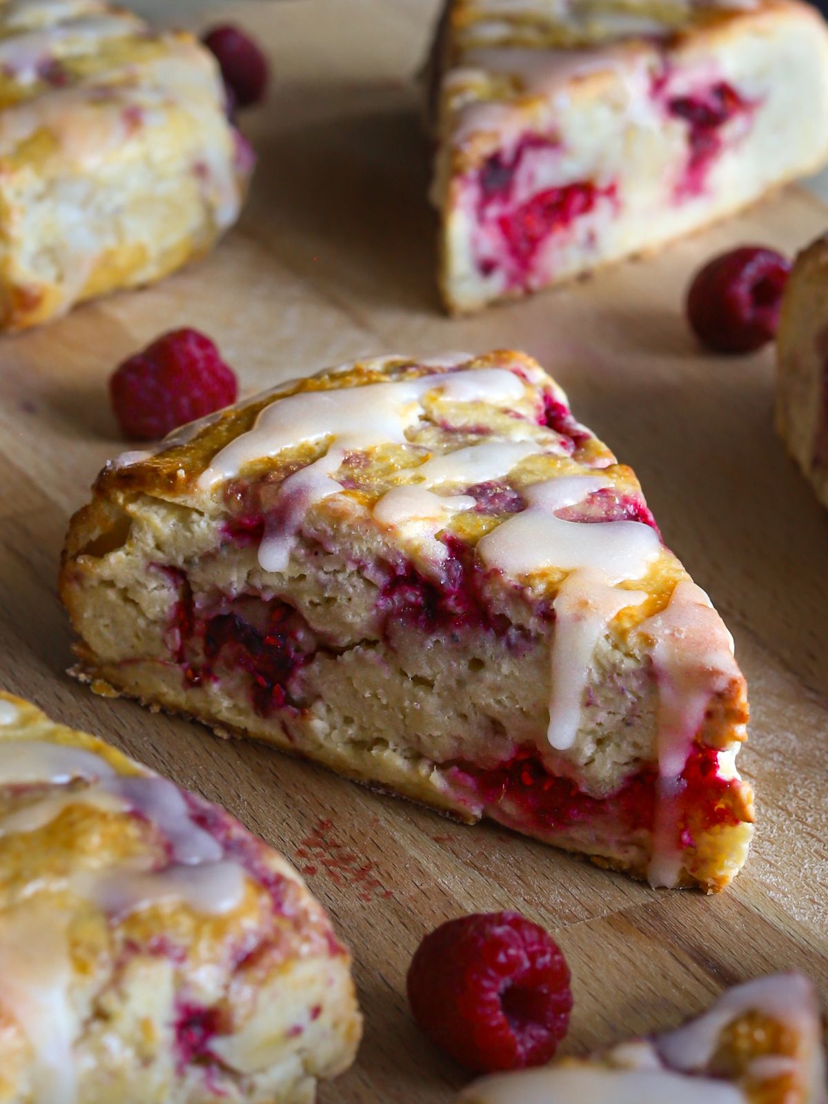Gluten Free Raspberry Scones with Cottage Cheese