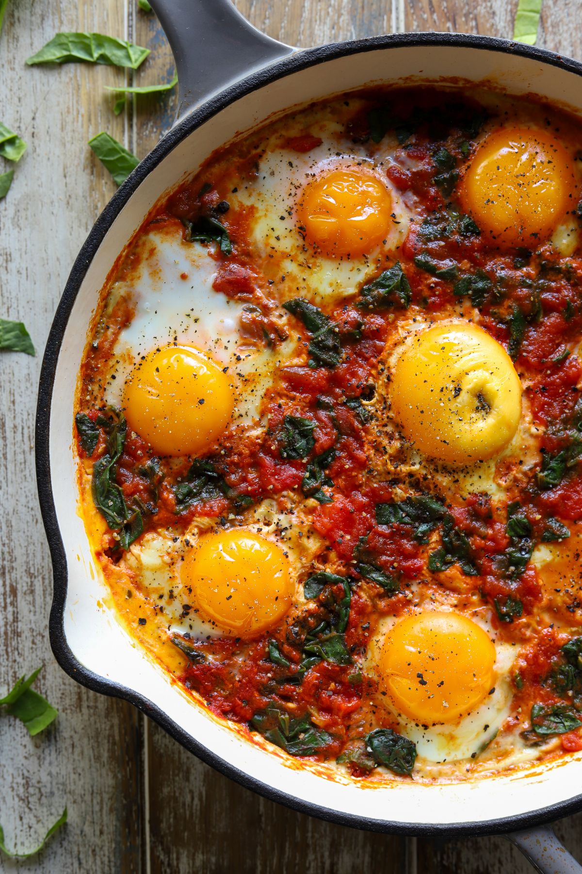 Tomato Eggs with Spinach