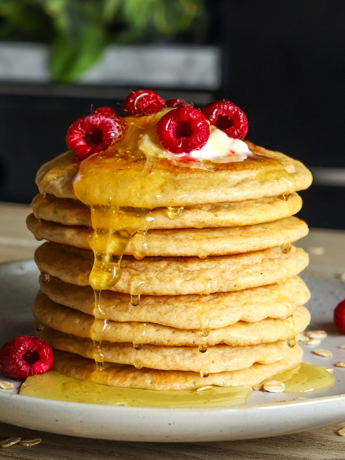 Healthy Cottage Cheese Oat Pancakes