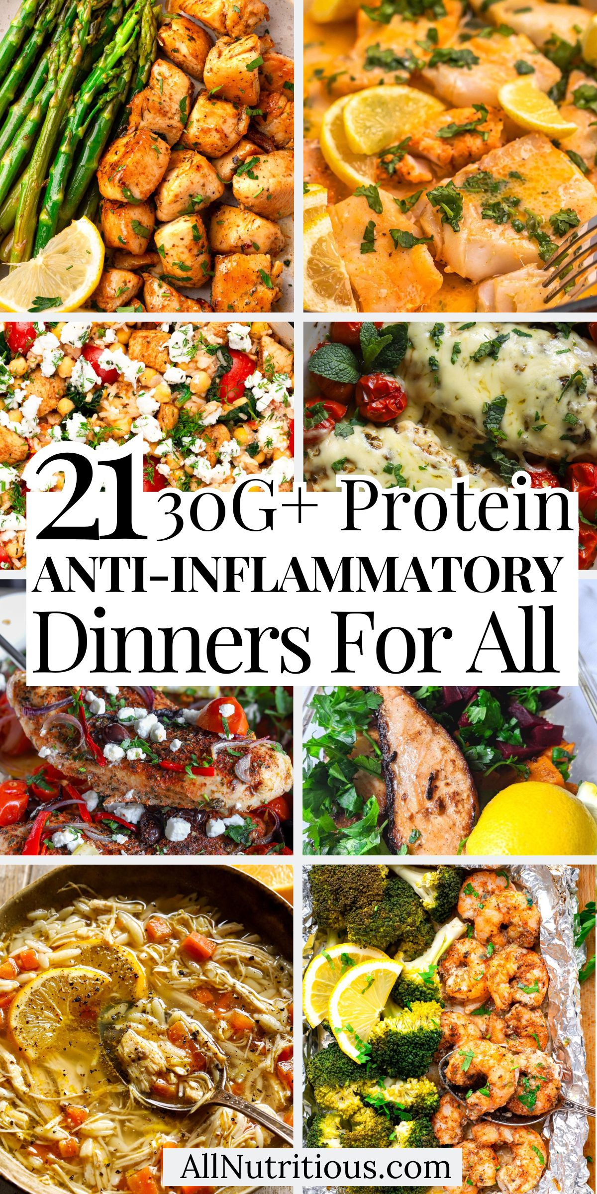 21 High Protein Anti-Inflammatory Dinners with 30G+ Protein