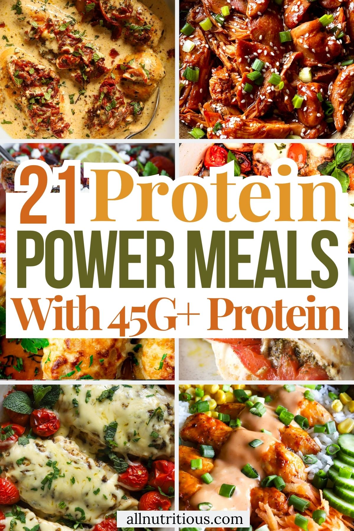 21 High Protein Power Meals with 45G+ Protein
