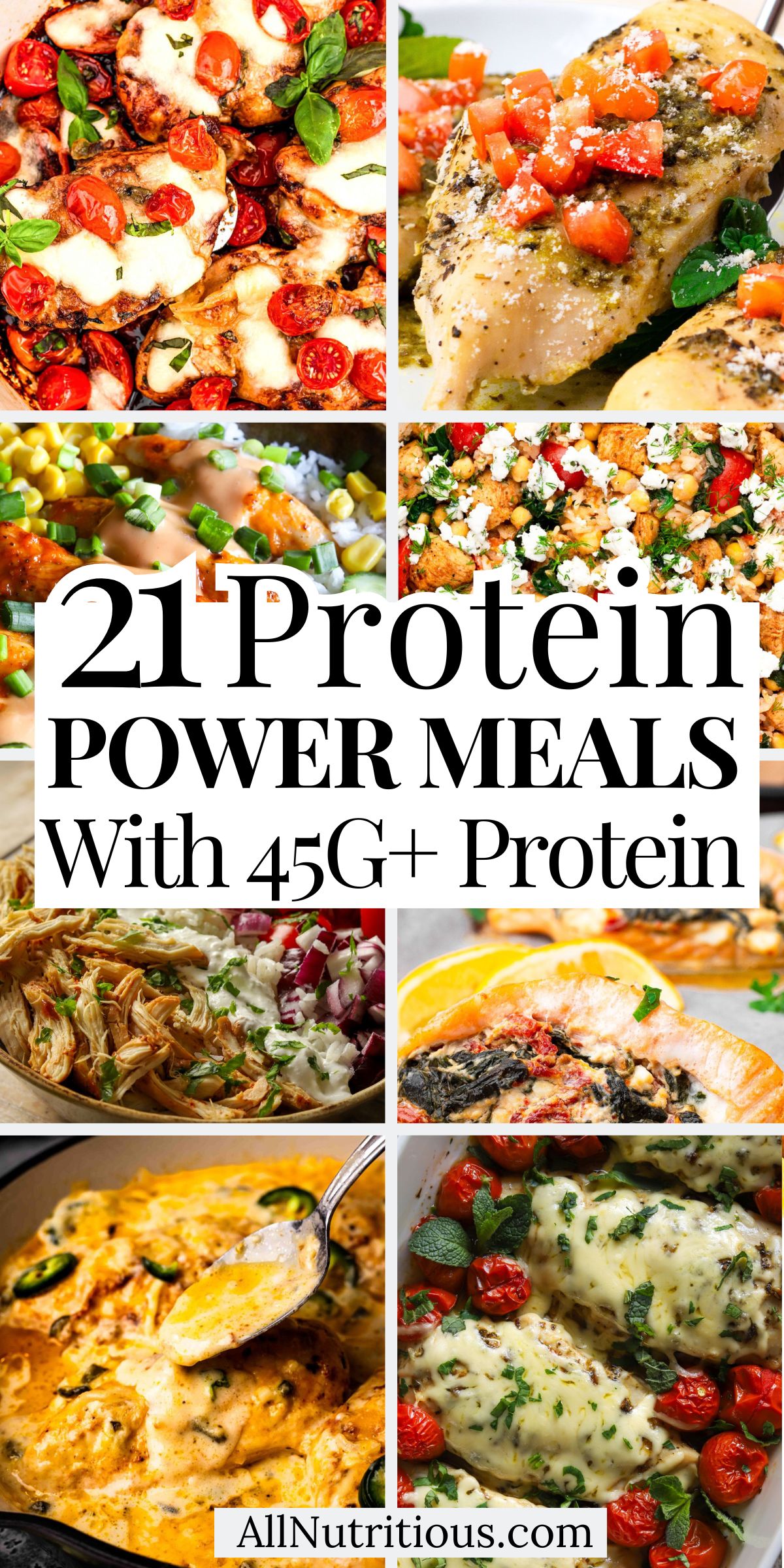 21 High Protein Power Meals with 45G+ Protein