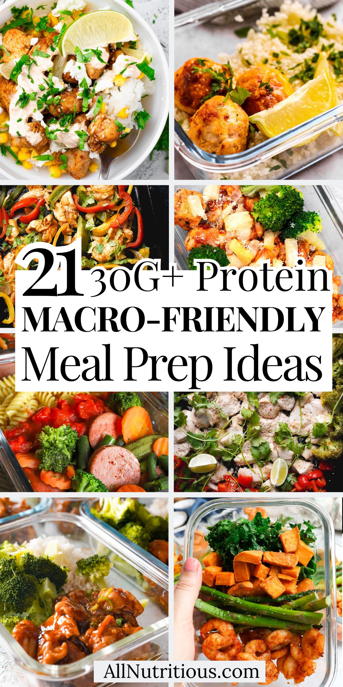21 Macro-Friendly 30G+ Protein Meal Prep Ideas