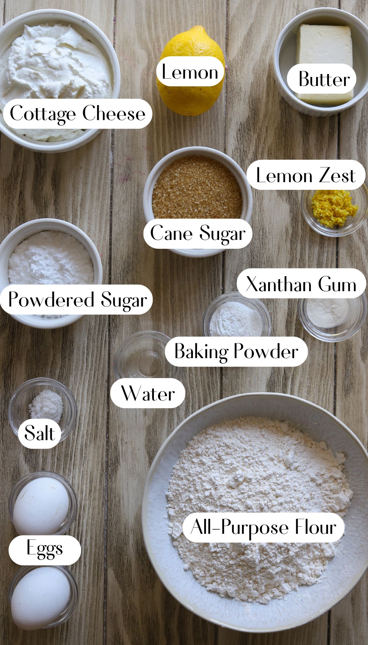 Tasty Lemon Cottage Cheese Scones Ingredients