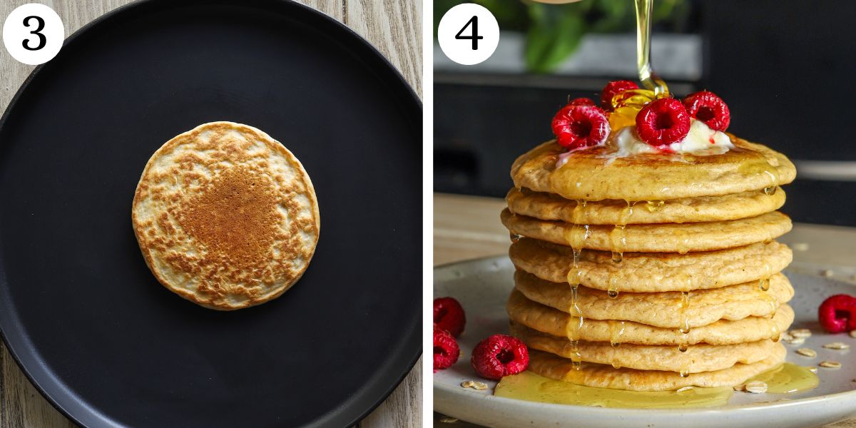 Nutritious Cottage Cheese Oat Pancakes Steps 3-4