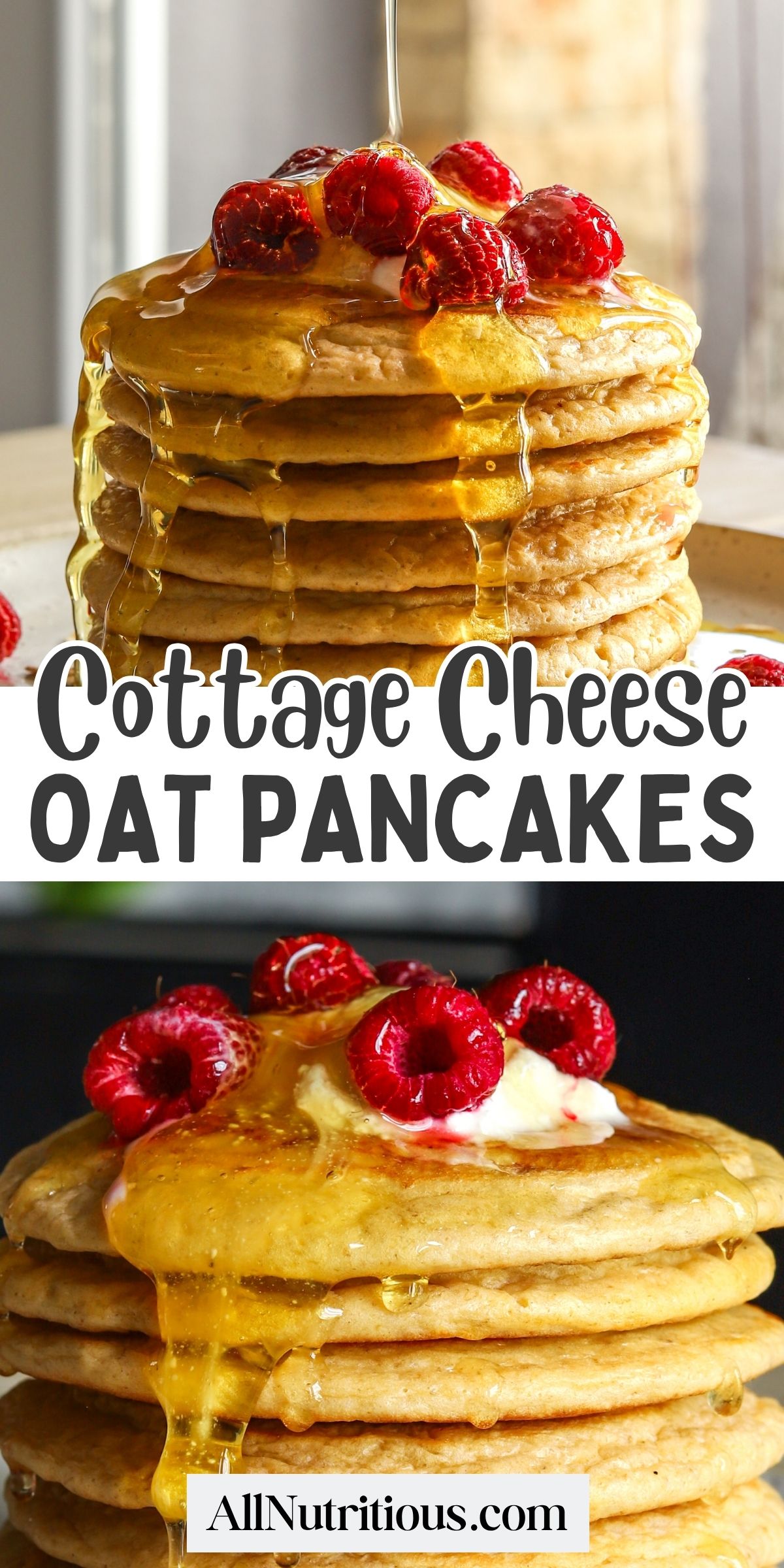 Cottage Cheese Oat Pancakes