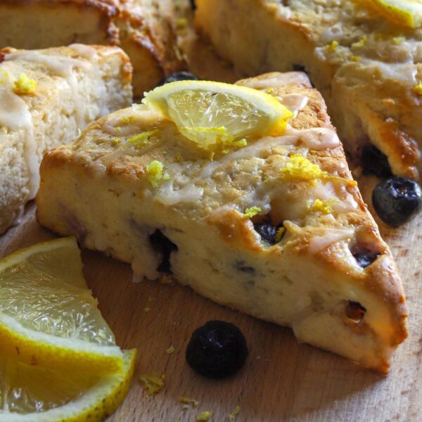 Gluten Free Lemon Blueberry Cottage Cheese Scones