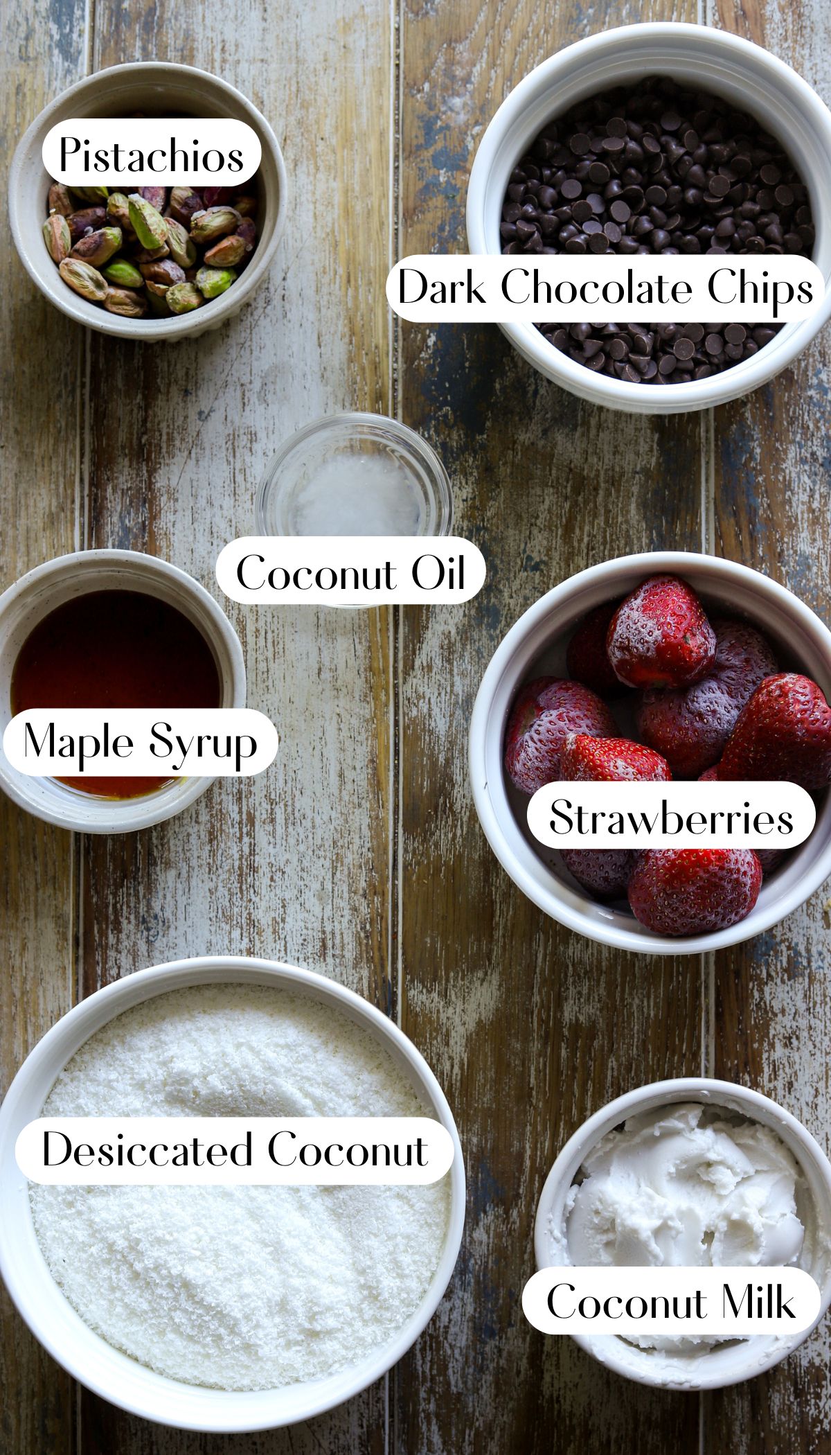 Nutritious Strawberry Coconut Bars Ingredients