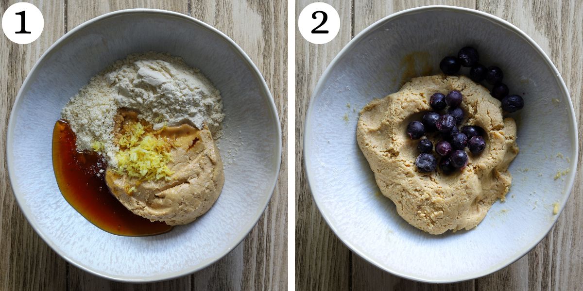 Delicious Blueberry Protein Lemon Bars Steps 1-2