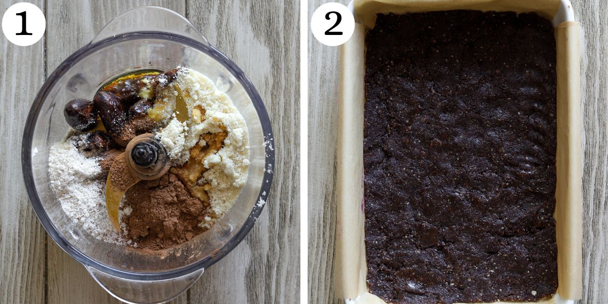 Heathy PB&J Protein Bars Steps 1-2