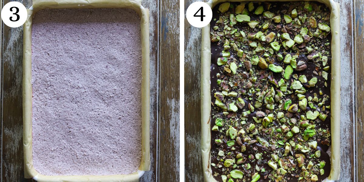 Healthy Strawberry Coconut Bars Steps 3-4