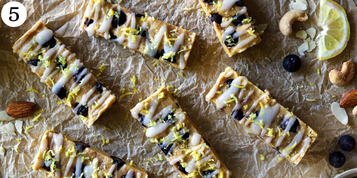 Nutritious Blueberry Protein Lemon Bars Step 5