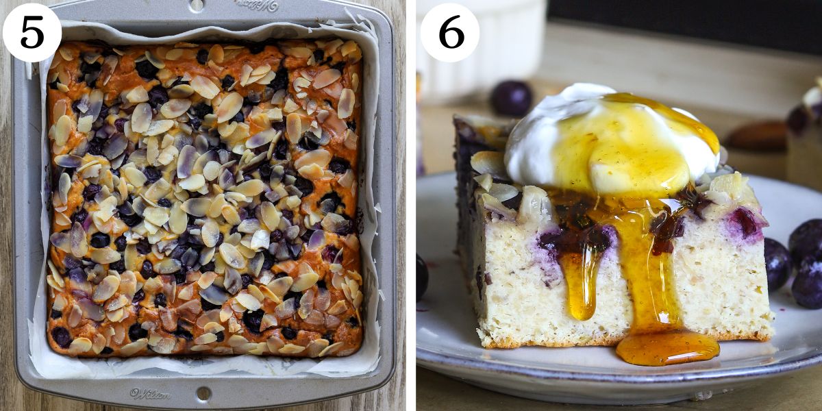 Satisfying Blueberry Cottage Cheese Bake Steps 5-6