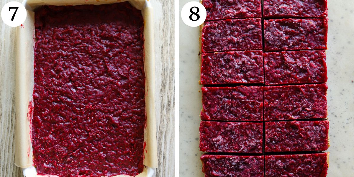Quick PB&J Protein Bars Steps 7-8